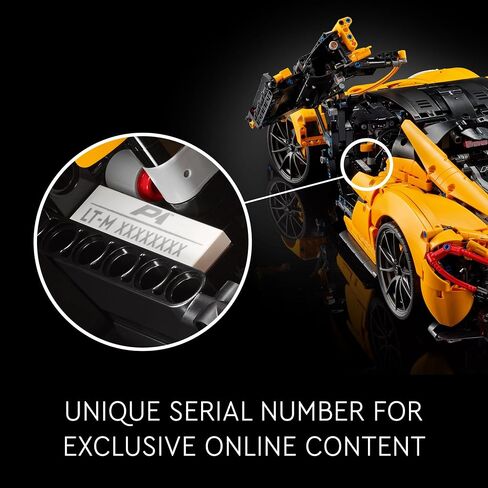 LEGO Technic McLaren P1 Scale Model Car for Adults, Racing Hypercar, Model Kit, for Men, Women, Parents and Husbands, Home Decor 42172 in Saudi Arabia