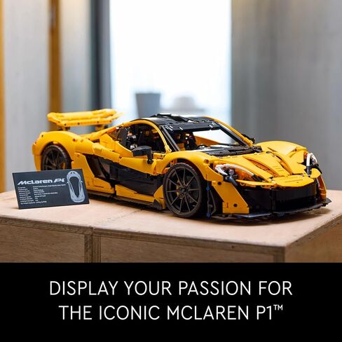 LEGO Technic McLaren P1 Scale Model Car for Adults, Racing Hypercar, Model Kit, for Men, Women, Parents and Husbands, Home Decor 42172 in Saudi Arabia