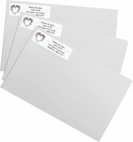 Garden Blossoms Designer Assorted Rolled Address Labels with Elegant Plastic Dispenser in Kuwait