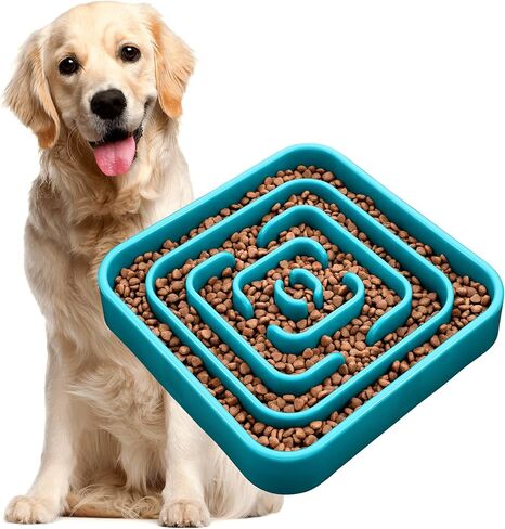 Slow Feeder Dog Bowls for Large Medium Breed, Anti-Choking Pet Slow Feeding Food Bowl, Non Slip Maze Puzzle Dog Feeder Bowl Prevent Bloating,Black in Saudi Arabia