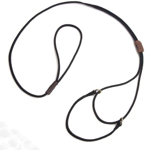 Mendota Pet Show Martingale Style Leash - Leash & Collar Combo, Made in The USA - Black, 12 in x 1/8 in x 40 in in Kuwait