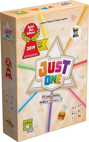 Just One Party Game - Cooperative Word Guessing Fun for Friends and Family! Ages 8+, 3-7 Players, 20 Minute Playtime, Made by Repos Production in Kuwait