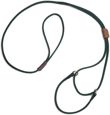 Mendota Pet Show Martingale Style Leash - Leash & Collar Combo, Made in The USA - Black, 12 in x 1/8 in x 40 in in Kuwait