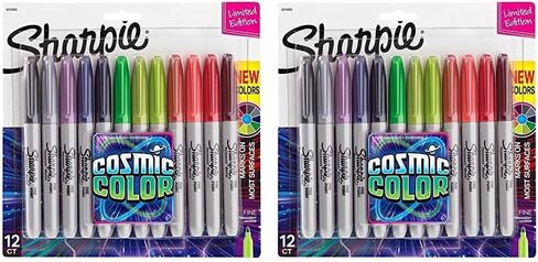 Sharpie Permanent Markers, Fine Point, Cosmic Color, Limited Edition, 12 Count in Saudi Arabia