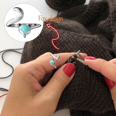 Adjustable crochet yarn tension ring for crocheting, crochet knitting rings for tension, crochet accessories Christmas gifts for your family and friends (Fox) in Saudi Arabia