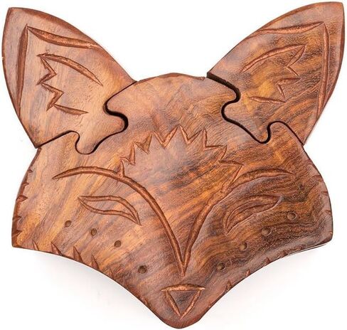 Matr Boomie, Hand Carved Solid Wood Sleepy Cat Puzzle Box/Jewelry Box/Brain Teaser with Secret Compartment in Saudi Arabia