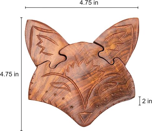 Matr Boomie, Hand Carved Solid Wood Sleepy Cat Puzzle Box/Jewelry Box/Brain Teaser with Secret Compartment in Saudi Arabia