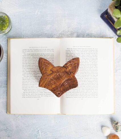 Matr Boomie, Hand Carved Solid Wood Sleepy Cat Puzzle Box/Jewelry Box/Brain Teaser with Secret Compartment in Saudi Arabia