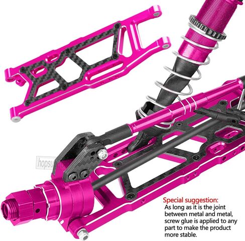 Upgrades for 1/8 Kraton/Notorious/Outcast 6S BLX,1/7 Big Rock 6S BLX,Aluminum Front Rear Suspension Arms & Front Steering Block Knuckles & C-Hubs Caster Blocks & Rear Hubs Hops Up,Red in Saudi Arabia