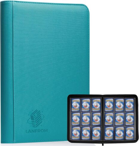 Trading Card Binder with Sleeves, 9 Pocket Trading Card Binder Premium 720 Double Sided Pocket PU Card Collection Binder, Collectible Card Albums Card Folder for MTG, TCG, Sports Cards, Game Cards in Kuwait