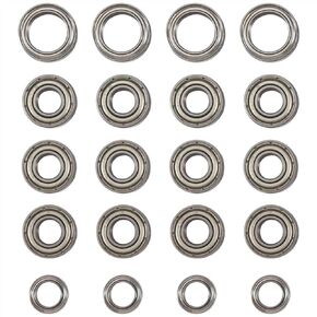 متوافق مع Tamiya لـ TT01 لـ TT01D لـ TT01E لـ TT01R DF02 1/10 RC CAR Parts Accessories 20PCS BALLE BEARING PRATS RC PRATS