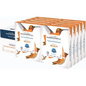 Hammermill Printer Paper, Premium Multipurpose Paper 20 lb, 8.5 x 11-10 Ream (5,000 Sheets) - 97 Bright, Made in the USA, 106310C