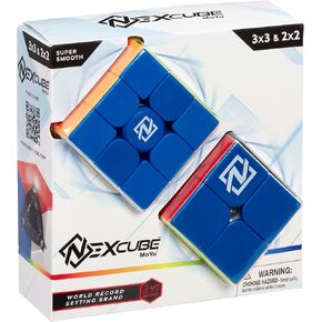 Goliath NEXcube 3x3 + 2x2 Classic - Stickerless Speed Cube - Super Smooth Technology Unlocks Super Speed to Break Records! - Multicolor