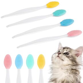 8PCS Cat Acne Chin Treatment, Silicone Cat Acne Brush, Black Seed Brush Cat Chin Cleaner Cat Grooming Supplies for Cat Care