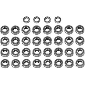 RC Spare Part Compatible with Tamiya for GF02 RC Car Upgrade Parts Accessories 36pcs Sealed Steel Bearing Kit(Blue)