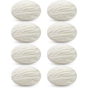 8 Pack Jumbo Chunky Yarn for Crocheting, Thick Fluffy Chunky Chenille Yarn for Hand Knitting, Soft Plush Yarn for Blanket, Home Decor and Pet Bed, Sage Green