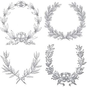 Clear Stamps | Laurels | Clear Stamps for Scrapbooking and Cardmaking, Stamps for Crafts, Baking, and More | 12x12 | A Makers’ Studio