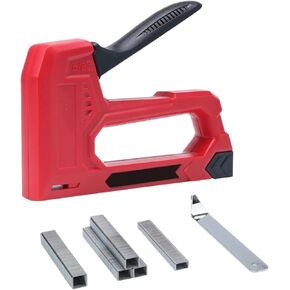 Pneumatic Upholstery Stapler Heavy-Duty Hand Staple Gun with 1000 Staples Light Duty Stapler and Nail Gun Use for Woodworking
