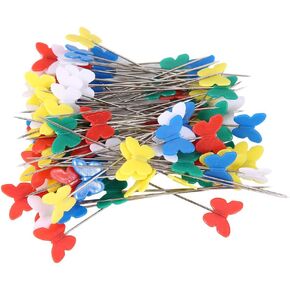 Quilting Pins Butterfly Shaped End Flat Head Sewing Pins Set 200pcs Mixed Color