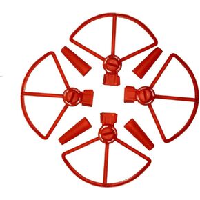 D 4pcs Propeller Guard 4730 Bumper Compatible with Drone Landing Gear Accessories Quick Release Spare Parts(RED)
