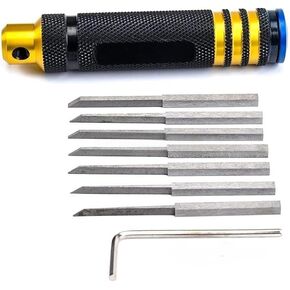 Prime Model Scriber Cutting Tool with Gundam Resin Carved Scribe Line and 7 Replacement Compatible with RC Cars and Drones