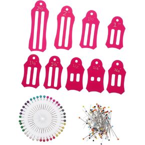 LIFKOME 1set Locating Pin Kit Foldable Ruler Quilting Tool Foldable Rulers Locating Beads for Crafts and Projects