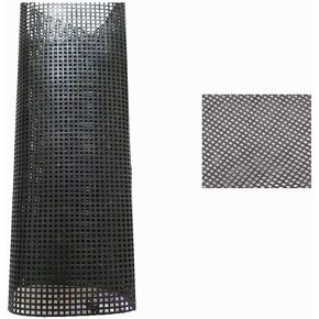 Mesh Cloth, DIY Handcraft Latch Hook Bags Made Plastic Grid Hook Crafts Accessory Plastic Mesh Cloth for Bag Rug(Big Black)