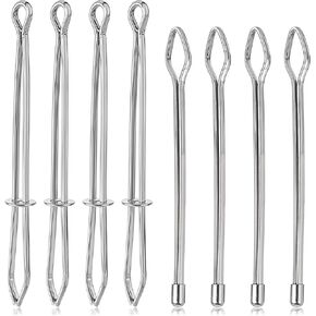 8 PCS Threader Threader Tool ، 2 تصميمات الحبل ، Threader ، Threaders Diy Clip Bodkin Sewing Tools Bodkin Threading أدوات البولر للمعاطف المعاطف المعاطف البديل البديل المرن
