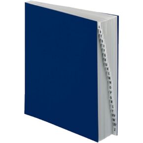 Pendaflex DDF3OX Expanding Desk File, A-Z, Letter Size, Acrylic-Coated Pressboard, Dark Blue