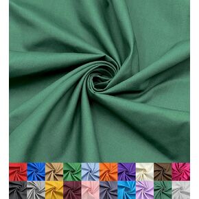 EOVEA - Cotton Polyester Fabric by The Yard – 60" Wide Broadcloth Fabric, Soft, Lightweight & Breathable Material for Lining, Curtains, Bedding, Skirts, Sewing Projects (Red, 1 Yard)