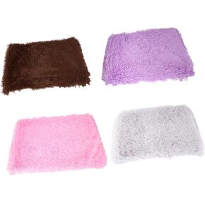 GALPADA Pet Fleece Cushion Soft Plush Blanket for Dogs Cats Cozy Winter Mat for Home Use Easy to Lightweight Durable Purple Color S