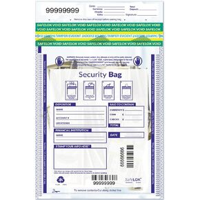 Large Clear Single Pocket Bank Deposit Bag (100 bags), 15" x 20"