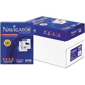 Navigator NMP1124 Premium Multipurpose Paper, 99 Brightness, 24lb, 8-1/2 x 11, White, 5000/Carton