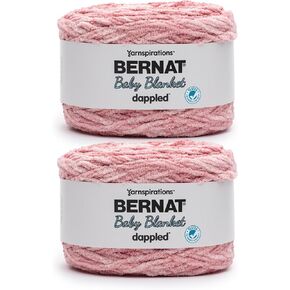 Bernat Baby Blanket Dappled AQUARMARINE Yarn - 2 Pack of 300g/10.6 oz - 100% Polyester - #6 Super Bulky - 220 Yards - Knitting/Crochet