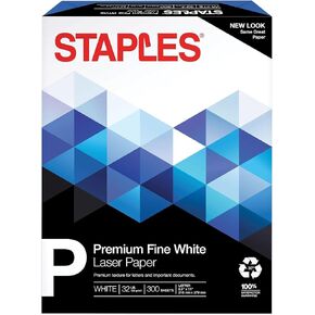 Staples 25% Cotton Fine Laser Paper, White