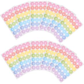 20 Sheets Paper Hole Punch Reinforcement Stickers Adhesive Hole Punch Stickers for Boys and Girls