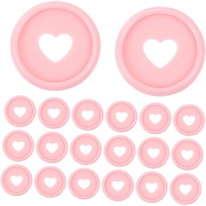 50pcs Heart Shaped Discbound Expansion Discs for Notebook and Planner Macaron Loose-Leaf Binding Discs Lightweight for Students and Scrapbooking