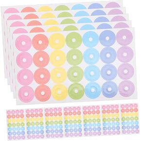 ERINGOGO 20sheets Reinforcement Stickers for Paper Binders Colorful Repair Labels for Document School and Office Supplies Adhesive Hole Reinforcers