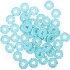 DOITOOL 50pcs Heart-Shaped Disc Bound Binding Discs for Notebooks and Planners Macaron Loose-Leaf Binder Chic Design Rounded Corners for Projects and Crafts