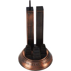 Treasure Gurus Bronze Metal World Trade Center 9/11 WTC Model Replica Die Cast Pencil Sharpener