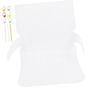 Veemoon 1set DIY Mesh Bag Plastic Canvas for Handbag Accessories Cross-Stitch Crafts for Purse Making Crafting Projects Easy