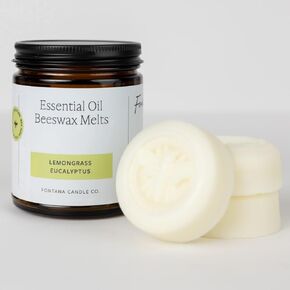 Fontana Candle Company - Fresh Mint and Lime Essential Oil Wax Melts | Made from Beeswax and Coconut Oil | Non Toxic | Lightly Scented Wax Cubes