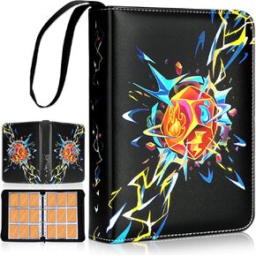 Card Binder 9 Pocket, Trading Card Binder Holder Fits 900 Cards with 50 Removable Sleeves, Card Collection Binder Album Book Case Storage -Toys Gift for Boys Girls Aged 4 to 16
