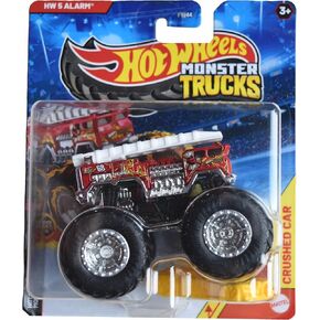 Hot Wheels Monster Trucks HW 5 Alarm, Monster Trucks Live 1/8 Includes Crushed car