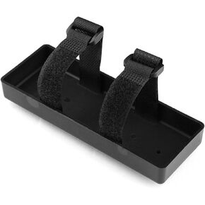 RC Model Car Plastic Battery Box Tray Bracket with Antiskid Tie Straps for 1/8 1/10 RC Crawler Car SCX10 D90 TRX4 Accessories (Black)