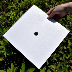 Graduation Cap Decorations - Glitter Paper, Letter Stickers, Self Adhesive Pearl and Diamond Strips for Grad Cap Topper, Black
