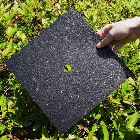 Graduation Cap Decorations - Glitter Paper, Letter Stickers, Self Adhesive Pearl and Diamond Strips for Grad Cap Topper, Black in Kuwait