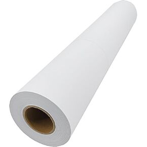 FixtureDisplays® 2' X 98' Inject Paper Roll Self Adhesive Photo Paper Peel and Stick Matte Printable Adhesive Paper Roll 24 Inch x 1180 Inch Inkjet 15321-2X98'-NF