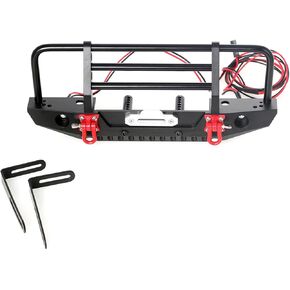 LCX 1/10th RC Crawler Car Aluminum Bull Push Bar Front Bumper for TRX4 TRX6 Axial SCX10 II SCX10 III Gen7 Gen8 Gen9, Upgrades Parts Accessories