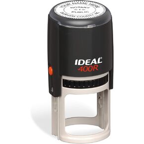 Round Notary Stamp for State of North Carolina | Self Inking Unit - Ideal 400r with Advanced Durability